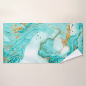 Decoratieve marmertextuur. Abstract schilderen. Tu Badhanddoek (Badhanddoek)