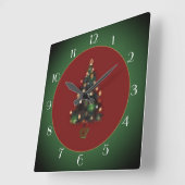 Decoratieve masTree Red/Green> Kerstklok Vierkante Klok (Hoek)