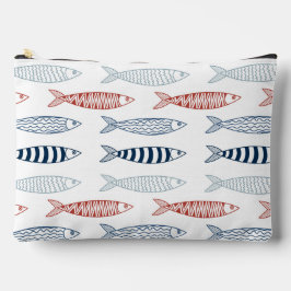 Decoratieve mediterrane sardines vispatroon etui