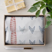 Decoratieve mediterrane sardines vispatroon tissuepapier (Geschenk)