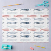 Decoratieve mediterrane sardines vispatroon tissuepapier (Craft)