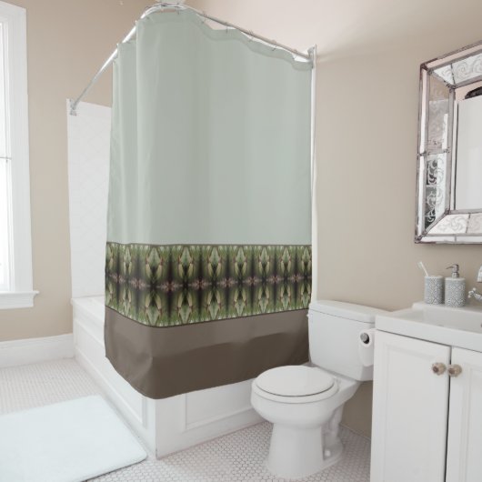 Decoratieve mengeling van Groenen met schaduwen va Douchegordijn (In situ)