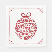 Decoratieve Merry Christmas Ornament Papier servet (Voorkant)