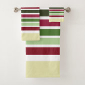 Decoratieve Mint Groen en Crème Bad Handdoek (Insitu)