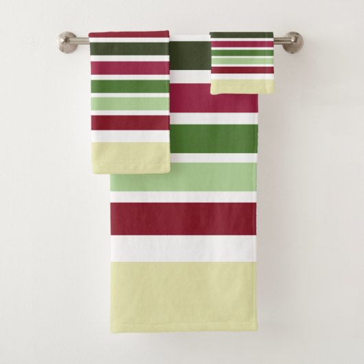 Decoratieve Mint Groen en Crème Bad Handdoek (Insitu)