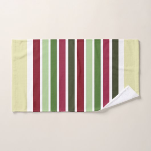Decoratieve Mint Groen en Crème Bad Handdoek (Handdoek)