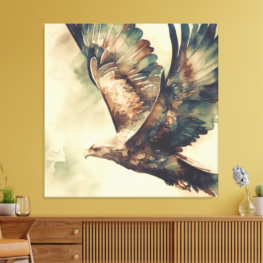 Decoratieve moderne adelaar canvas afdruk (Insitu (Woonkamer))