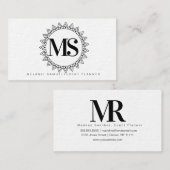 Decoratieve moderne circulaire Logo Event Planner Visitekaartje (Voorkant / Achterkant)