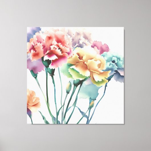 Decoratieve moderne stijlvolle anjer canvas afdruk (Voorkant)