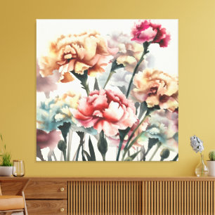 Decoratieve moderne stijlvolle anjer canvas afdruk