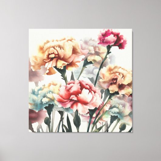 Decoratieve moderne stijlvolle anjer canvas afdruk (Voorkant)