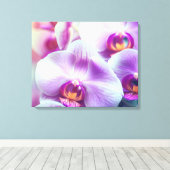 Decoratieve moderne stijlvolle orchideeën canvas afdruk (Insitu (Houten vloer))