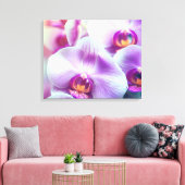 Decoratieve moderne stijlvolle orchideeën canvas afdruk (Insitu (Woonkamer))