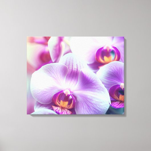 Decoratieve moderne stijlvolle orchideeën canvas afdruk (Voorkant)