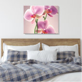 Decoratieve moderne stijlvolle orchideeën canvas afdruk (Insitu (Slaapkamer))