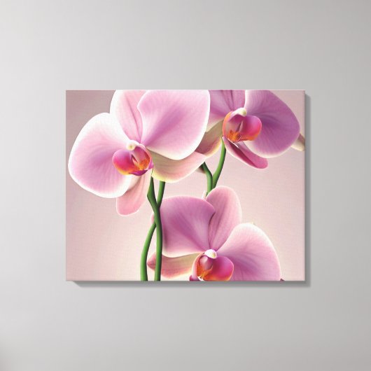 Decoratieve moderne stijlvolle orchideeën canvas afdruk (Voorkant)