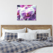 Decoratieve moderne stijlvolle orchideeën canvas afdruk (Insitu (Slaapkamer))