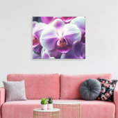 Decoratieve moderne stijlvolle orchideeën canvas afdruk (Insitu (Woonkamer))