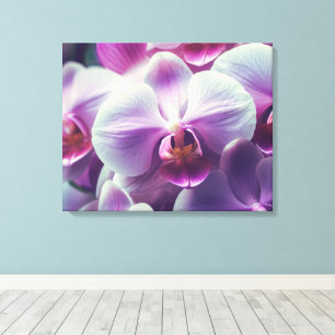 Decoratieve moderne stijlvolle orchideeën canvas afdruk