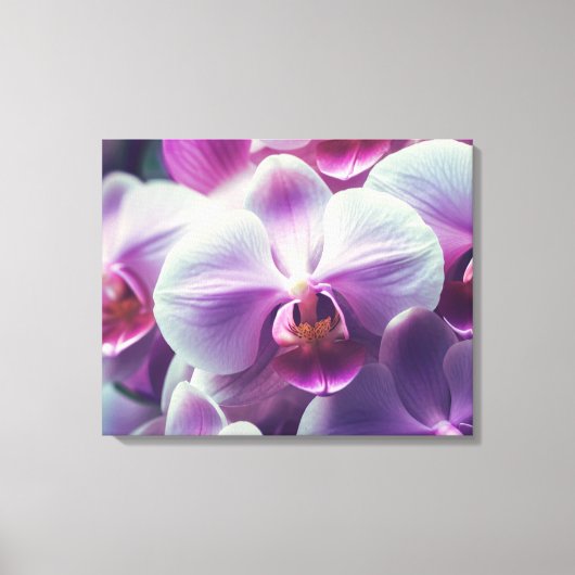 Decoratieve moderne stijlvolle orchideeën canvas afdruk (Voorkant)