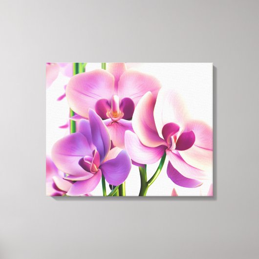 Decoratieve moderne stijlvolle orchideeën canvas afdruk (Voorkant)
