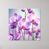 Decoratieve moderne stijlvolle Paarse orchideeën Canvas Afdruk (Voorkant)