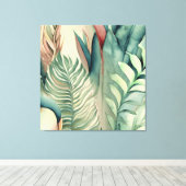 Decoratieve moderne stijlvolle tropische canvas afdruk (Insitu (Houten vloer))