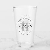 Decoratieve moderne trouw-ID Mr & Mrs ID887 Glas (Voorkant)