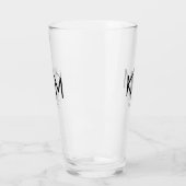 Decoratieve moderne trouwmonogram ID887 Glas (Links)