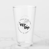 Decoratieve moderne trouwtekst We Do ID887 Glas (Voorkant)