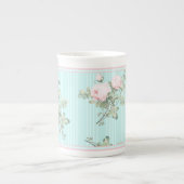 Decoratieve mok china shabby-rozen (Voorkant)