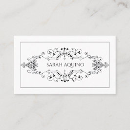 Decoratieve monogram banner contactkaartje