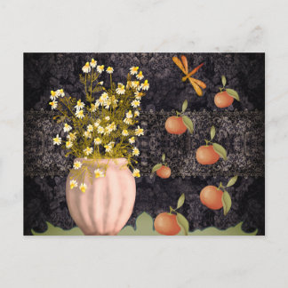 Decoratieve Moody Floral Briefkaart