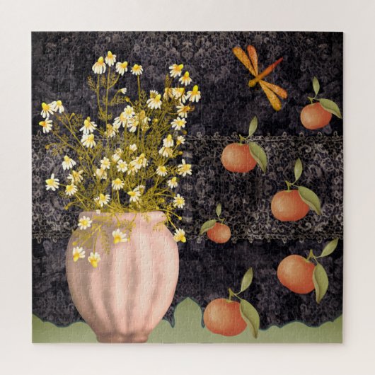 Decoratieve Moody Floral Legpuzzel (Verticaal)