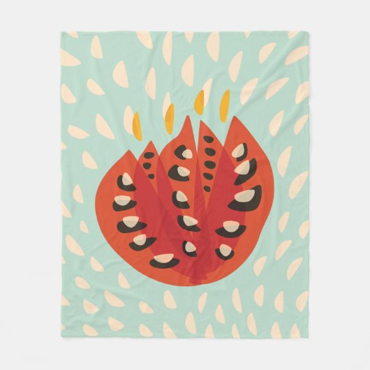 Decoratieve Mooie Abstracte Tulp Fleece Deken (Voorkant)