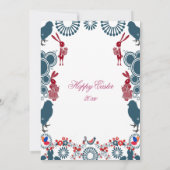 Decoratieve Motif Easter Brunch Chick Birds Bunny Kaart (Achterkant)