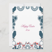 Decoratieve motif paasschaar Brunch beest vogelmee Kaart (Achterkant)