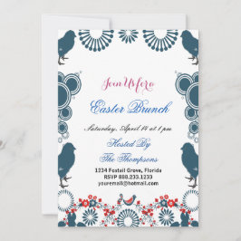 Decoratieve motif paasschaar Brunch beest vogelmee Kaart