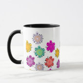 Decoratieve Multicolored Flowers Mok (Links)