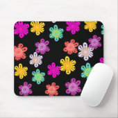 Decoratieve Multicolored Flowers Muismat (Met muis)