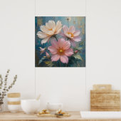 Decoratieve muurkunst - Bloemenolieverfschilderij Poster (Keuken)