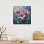 Decoratieve muurkunst - Bloemenolieverfschilderij  Poster (Keuken)