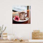 Decoratieve muurkunst - Mokken #4 Poster (Keuken)