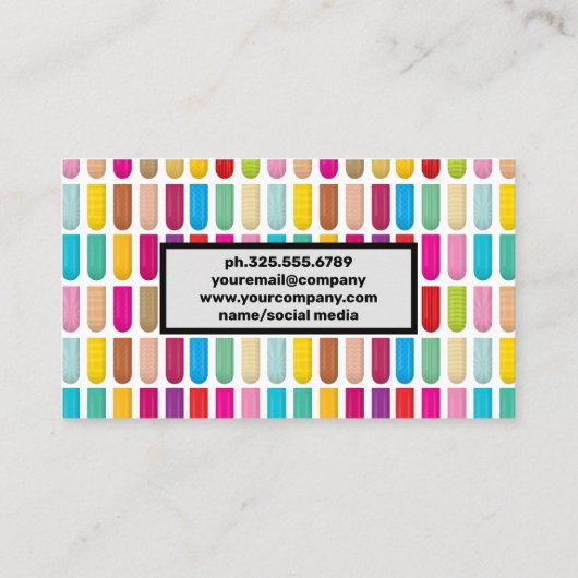 Decoratieve nagel Design | nagellak Visitekaartje (Achterkant)