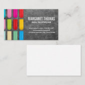 Decoratieve nagels | Leren textuur achtergrond Visitekaartje (Voorkant / Achterkant)