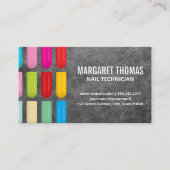 Decoratieve nagels | Leren textuur achtergrond Visitekaartje (Voorkant)