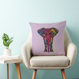 Decoratieve Neon inkt olifant gooi kussen