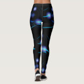 Decoratieve neonverlichting met glanzende vormen leggings (Achterkant)