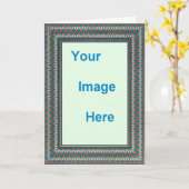 Decoratieve notitie Kaart Border Sjabloon (Gele Bloem)