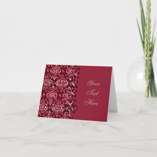 Decoratieve notitie Kaart van het Laced Red Patter (Voorkant)
